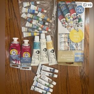 Assorted Oil Paint Tubes Set